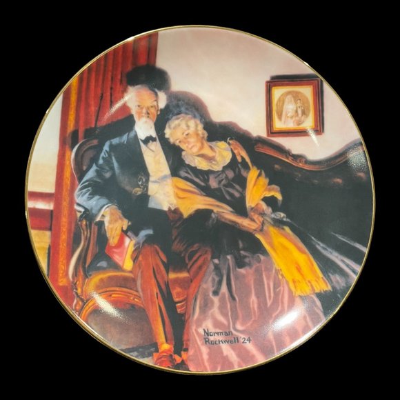 Vintage Collector Plate "End of day" by Norman Rockwell, 1988 - Picture 1 of 3